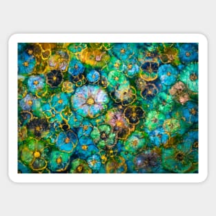 Floral abstract turquoise Sticker